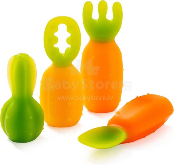 Lollipop Baby Learning Tableware Art.CABU-TBW01ZZGR01  Piederumi ešanai no silikona  7.8cm,no 6 mēn