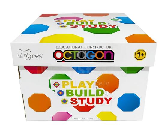 Tigres plastikust ehitusklotsid Octagon 88 tk