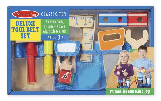 Melissa&Doug Deluxe Toolbelt Set Art.15174 Комплект деревянных инструментов