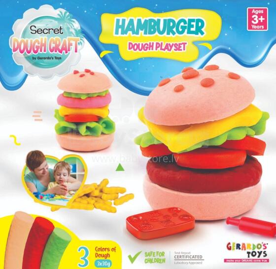 Gerardo's Toys voolimiskomplekt Hamburger Dough Craft