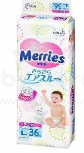Подгузники Merries (Мерриес)  36 шт. для новорожденных - экологические подгузники