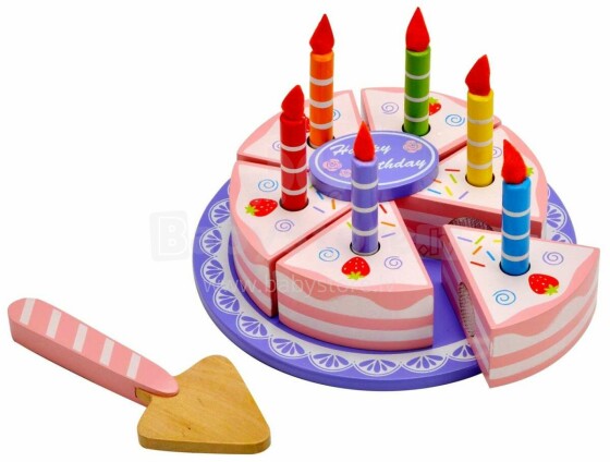 Idena Party Cake Set Art.410.0109 Koka rotaļlieta  svētku torte