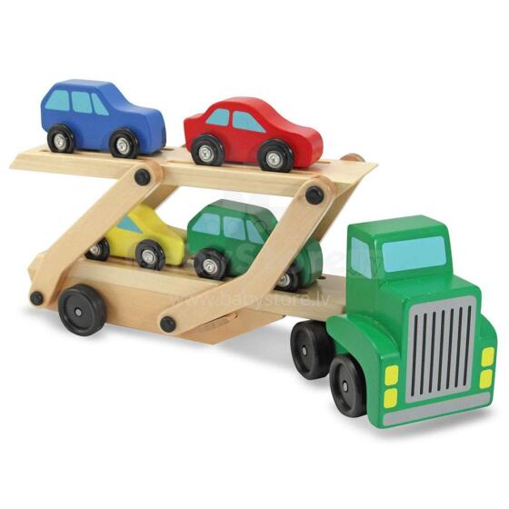Melissa&Doug Car Transporter Art.14096 Деревянный трейлер с машинами