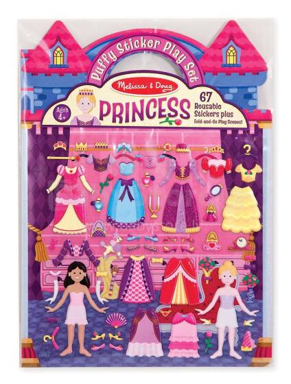 Melissa&Doug Princess Art.19100 Pufīgo uzlīmju grāmata