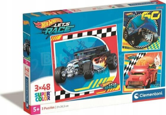 Clementoni pusle Hot Wheels 3 x 48 tk