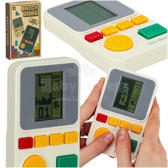Ikonka Art.KX3364 Elektronisko arkādes spēļu portatīvā konsole balta
