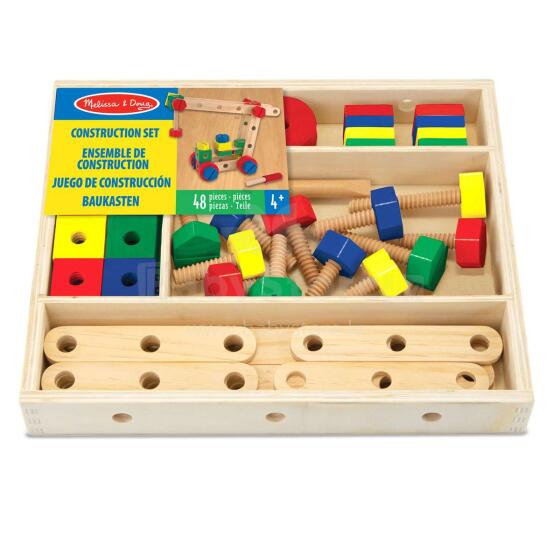Melissa&Doug Construction Set Art.15151  Koka konstruktors