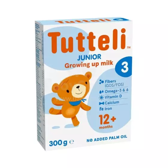 Tutteli 3 Art.222022 mākslīgais papildu ēdināšanas piena maisījums zīdaiņim, no 12 mēn.,300g