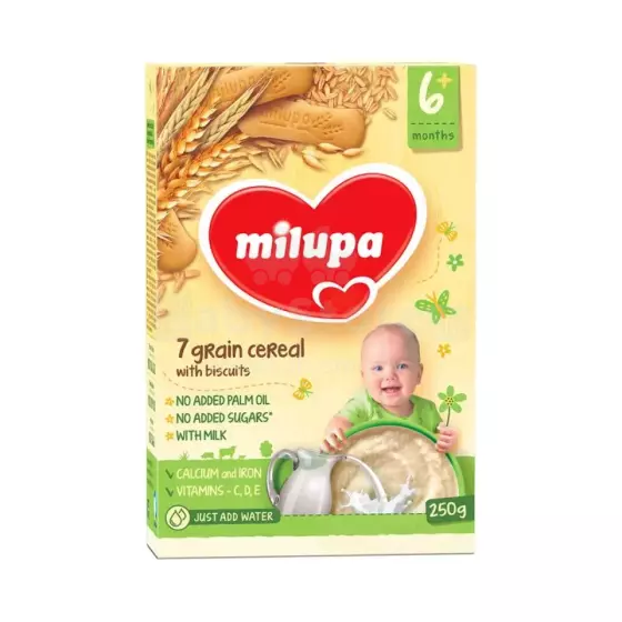 Milupa Bio Art.222027  Каша зерновая с печеньями 250 г,6 мес+