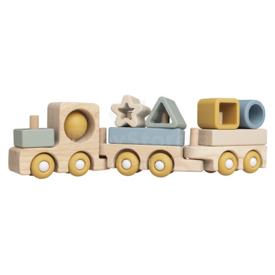 Baby Only Wood Train Art.BO-860.852.810.50 Swirl Деревянный паровозик,10 мес +