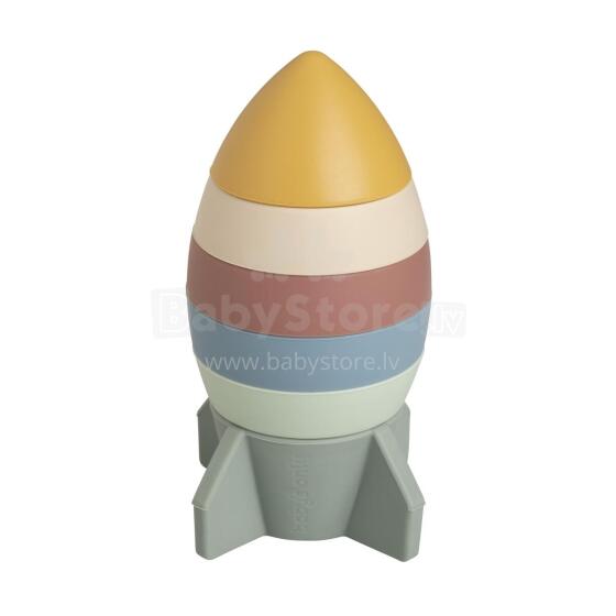 Baby Only Stacking Tower Art.BO-860.859.805.50 Opal silikona tornis, raķete
