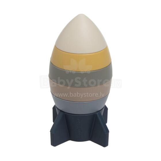 Baby Only Stacking Tower Art.BO-860.859.800.50 Earth  silikona tornis, raķete