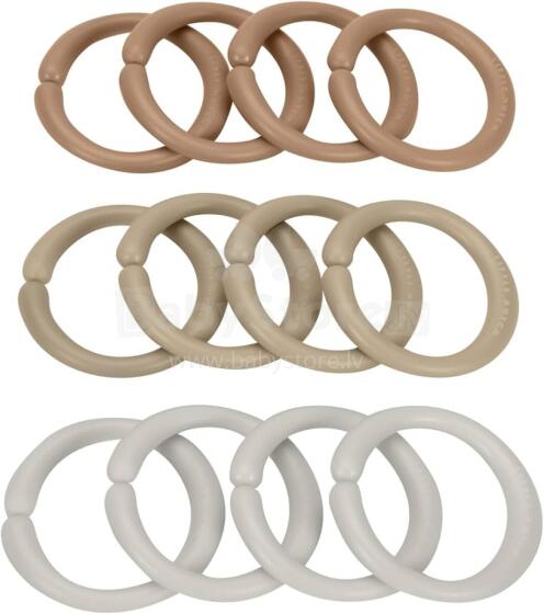 Little Dutch Toy Rings Set Art.4962 Pure Beige Комплект колец для развития моторики