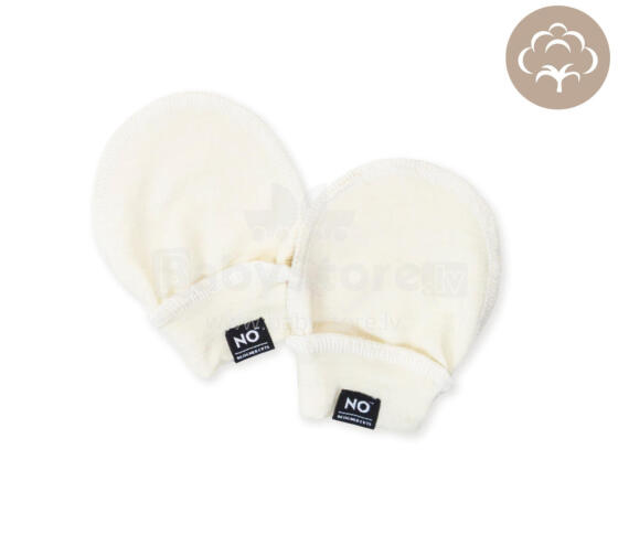 La Bebe™ NO Baby Mittens  Art.222638 White Детские рукaвички/антицарапки из мягкого
