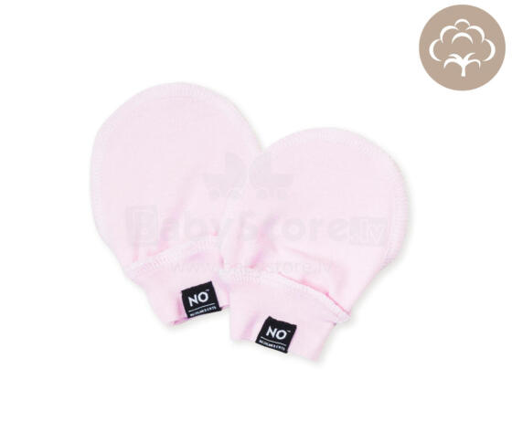 La Bebe™ NO Baby Mittens  Art.222639 Pink Bērnu dūraiņi no mīkstas kokvilnas