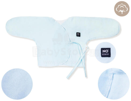 La Bebe™ NO Baby Shirt  Art.222643 Blue   Zīdaiņu kokvilnas krekliņš