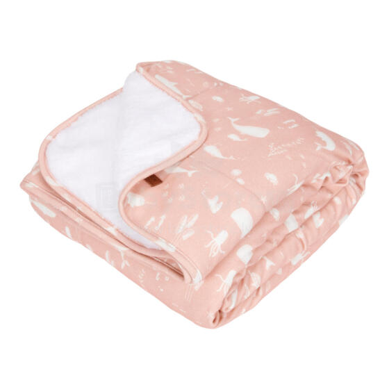 Little Dutch Cot Blanket Art.TE11020650 Ocean Pink Dabīgas kokvilnas plediņš/sega bērniem, 110x140cm
