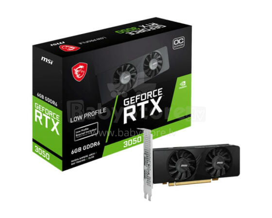 Lejupielādēt MSI GEFORCE RTX 3050 LP 6G OC NVIDIA 6 ГБ GDDR6