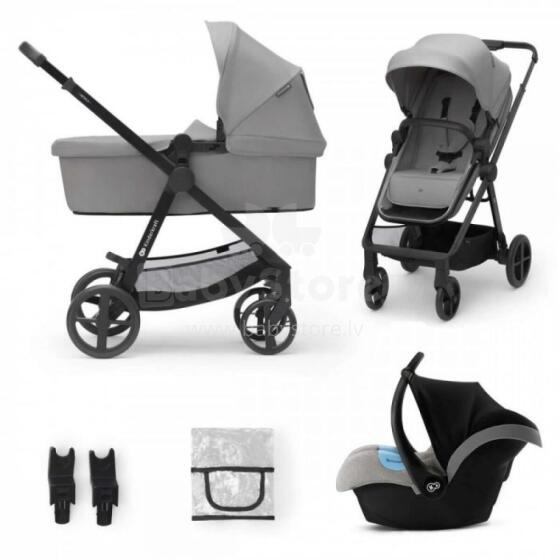 KinderKraft Newly 3 in1 Art.KSNEWL00GRY300 Moonlight Grey  Universālie rati 3 in1 +autokrēsls