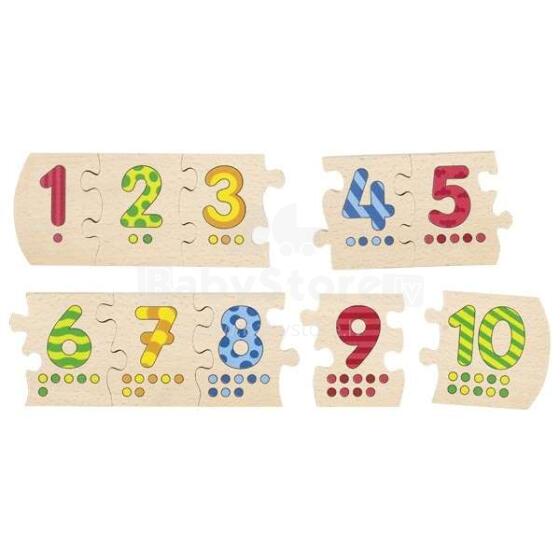 Goki Number Puzzle Art.VG57012  Пазл Цифры 1-10
