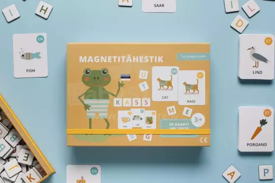 Tutufamily Alphabet Art.223046 Magnētiskais alfabēts lasītprasmes apgūšanai igauniēšu/angļu valodā (ET/EN)