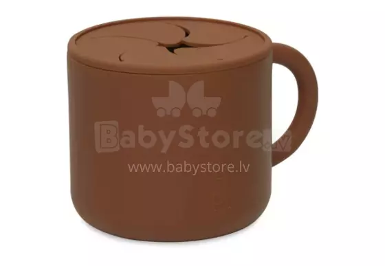 La bebe™ Snack Cup Silicone  Art.708-007-00092 Caramel Silikona konteiners ar vāku Click Lock.