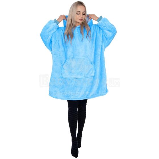 Одеяло с капюшоном большого размера hoodie blanket Springos HA7319  морской синий