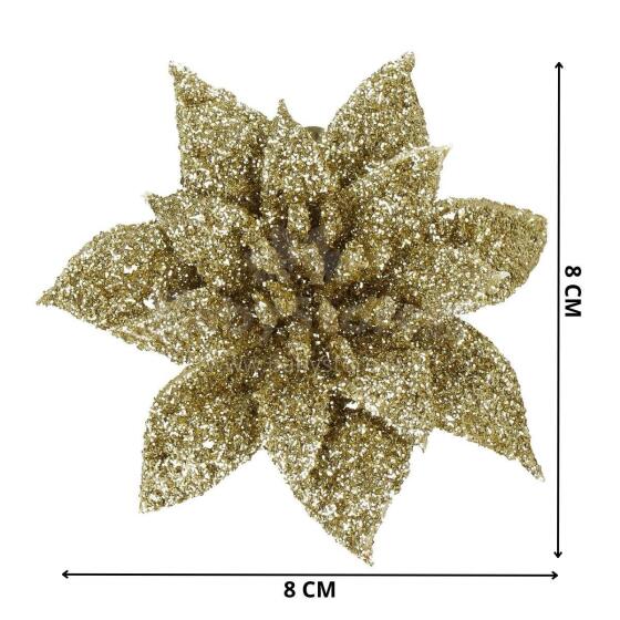 Новогоднее украшение "Poinsettia" Springos CA0725 11x11 см