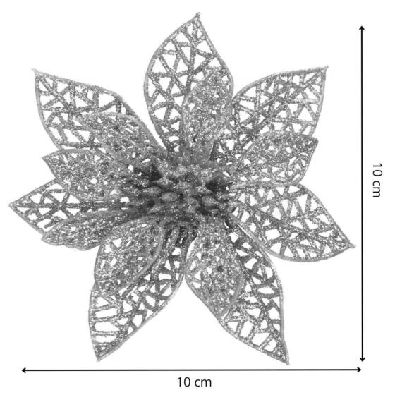 Ziemassvētku rotājums "Poinsettia" Springos CA0726 11x11 cm