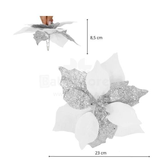 Mākslīgā Betlēmes zvaigzne Springos CA1235 balti-sudraba