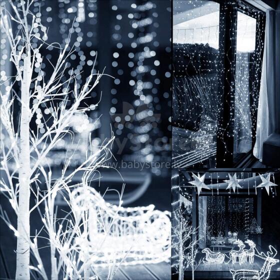 Gaismas aizkars Springos CL0184 300 LED virtene auksti balta gaismas iekštelpām un ārtelpām