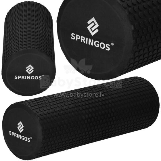 Валик для массажа и восстановления мышц Springos FR0024 45x15 см, черный