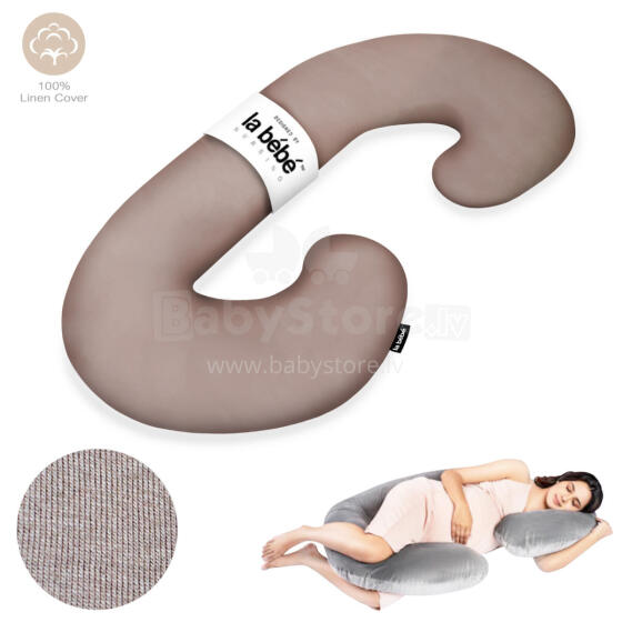 Maternity Pillow Memory Eco Sì -Duo Art.223700 Beige Daudzfunkcionāls spilvens/pakavs grūtniecēm (Si-Duo), ar memory foam (īpaši mīksts un kluss pildījums, kas pielagojas ķermenim) 155x80cm