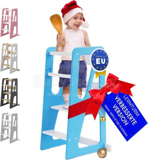 Wooden Learning Tower Art.224041 Blue Деревянный кухонный табурет/ступенька для малышей