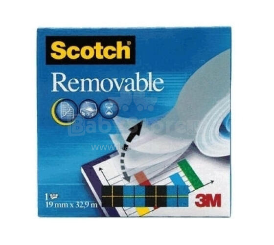 Клейкая лента 3M Scotch Magic Removable, 19ммх33м, матовая