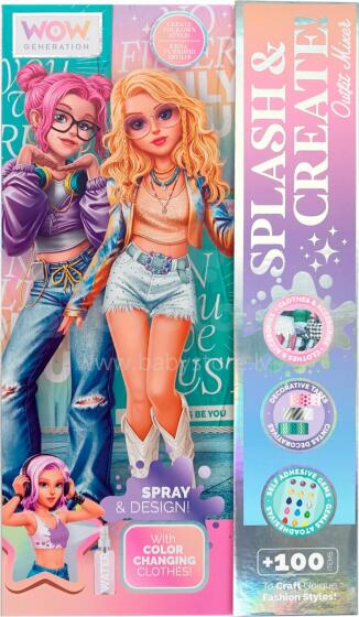 WOW GENERATION radošais komplekts Splash & Create! Outfit Creative Set, WOW00085