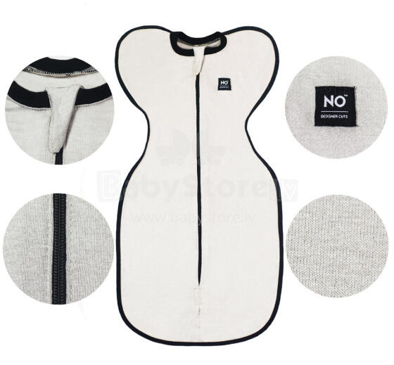 La Bebe™ NO Swaddle Up S Art.224710 White  Хлопковая пелёнка-спальный мешок для комфортного сна, пеленания S раз.