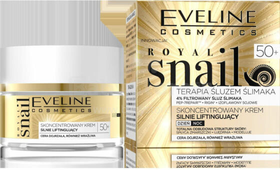 Eveline Royal Snail 50+ Spēcīgs liftinga koncentrēts dienas un nakts krēms 50 ml