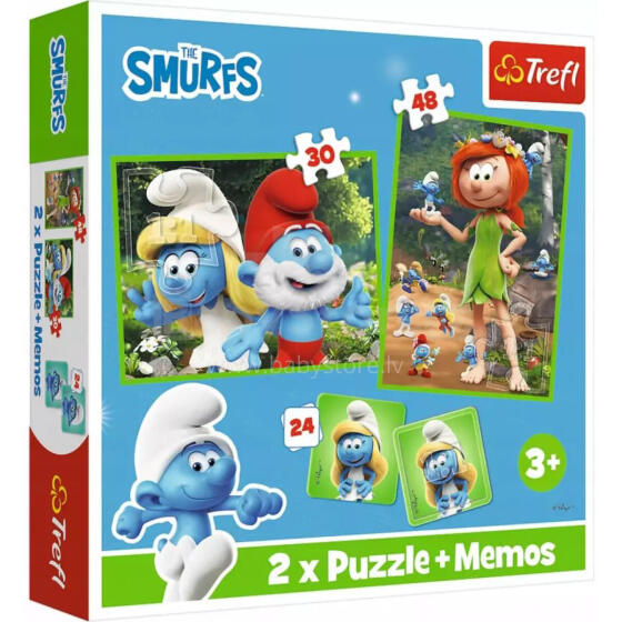 WESOŁE ZABAWY SMERFÓW 2w1 + MEMO