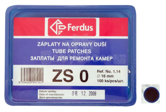 Ferdus kameru ielāpu komplekts 16x16mm (W)
