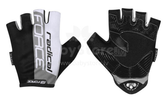 Велоперчатки Force Radical Black/White/Grey L
