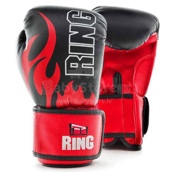 Боксерские перчатки Ring Fire (RR-15) 10 oz, черные/красные