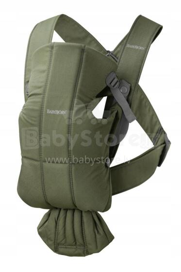 BabyBjörn Baby carrier Mini Woven, Dark green 021040