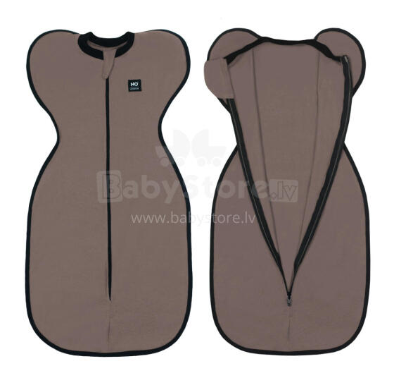 La Bebe™ NO Swaddle Up S Art.224712 Dark Brown Kokvilnas guļammaiss-autiņš S izm.