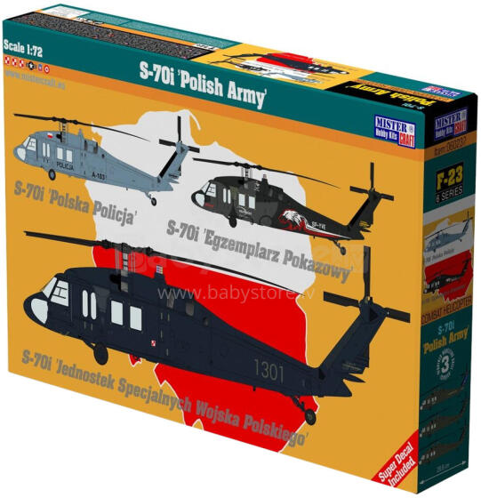 MODEL HELIKOPTER S-70I POLISH ARMY 1:72
