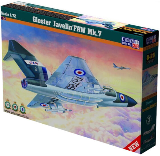 MODEL SAMOLOT GLOSTER JAVELIN FAW 1:72