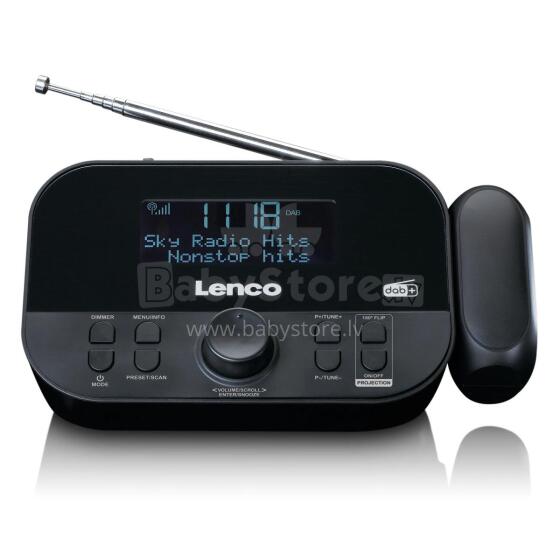 Jaunums! Lenco radio pulkstenis ar projekciju, melns