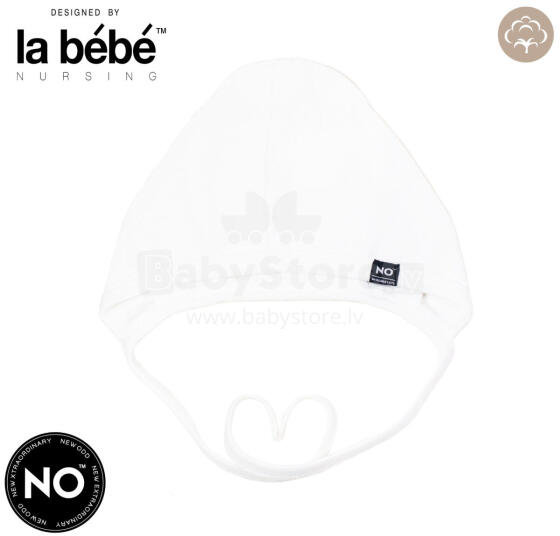 La Bebe No Hat Art.225944 White  шапочка для новорождённых 100%  хлопок