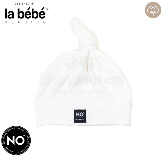 La Bebe™ NO Hat Art.225946 White Шапочка для новорождённых 100% хлопок