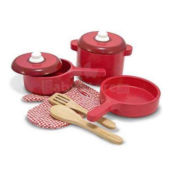 Melissa&Doug Wooden Set Art.12610 Набор посуды